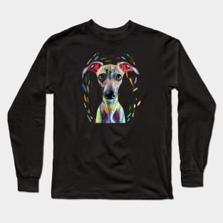 Italian Greyhound Sighthound Painting Poster Art Long Sleeve T-Shirt